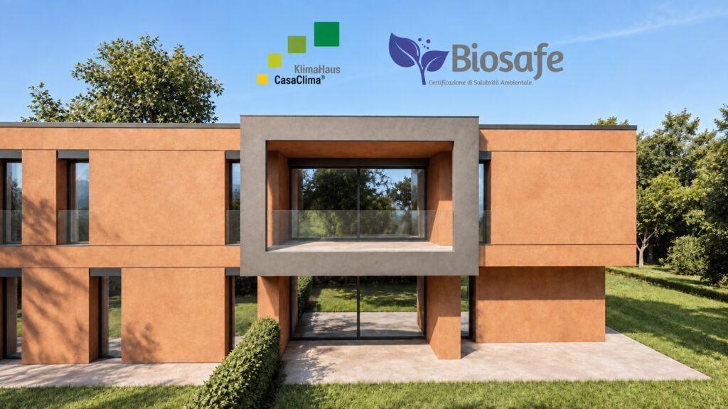 Progetto residenziale sostenibile RENOVA con certificazioni CasaClima e BioSafe